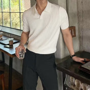 Ravello | Men’s Cotton Blend V-Neck Polo Shirt