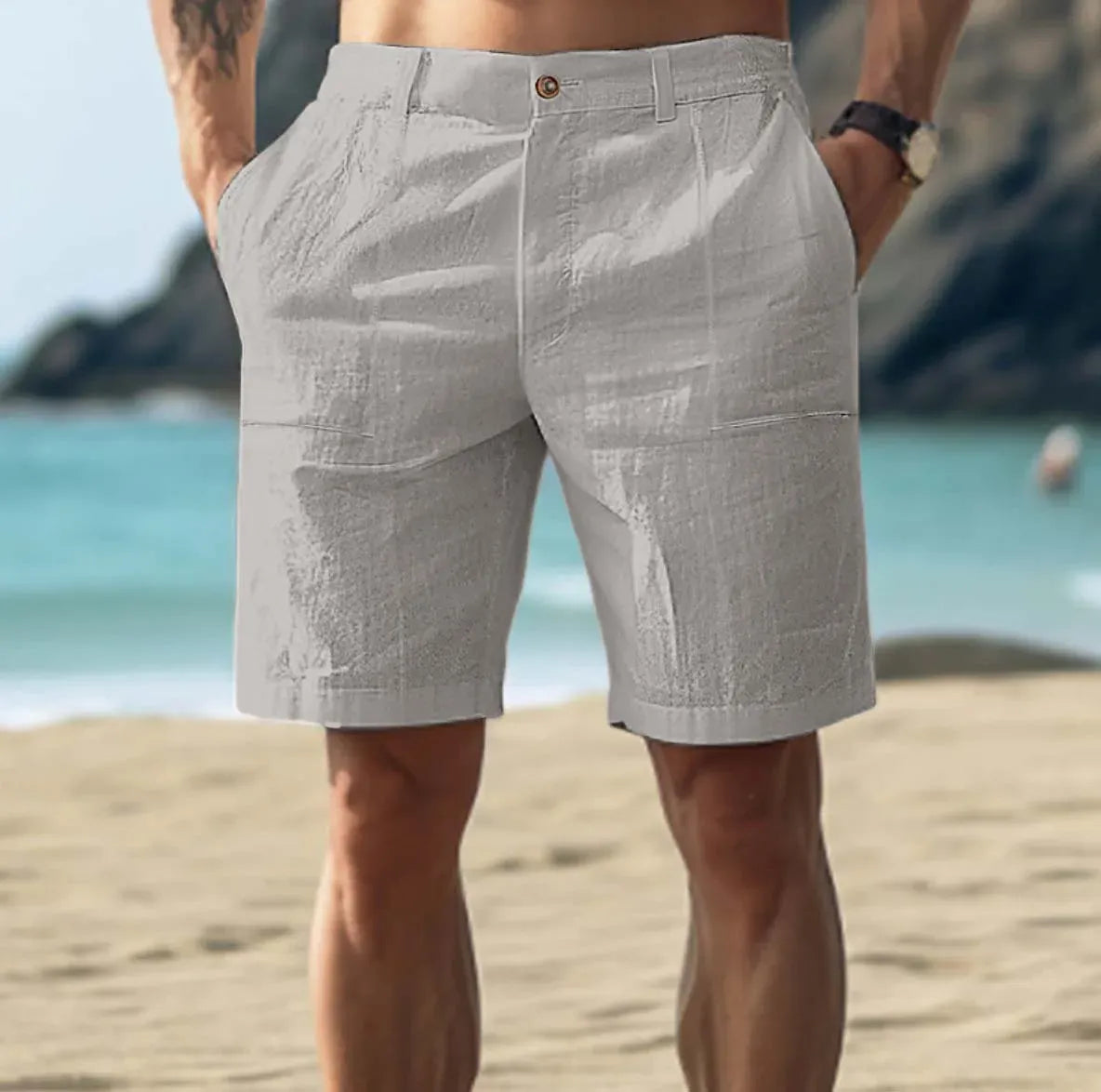 Solvaris | Men’s Relaxed Linen Shorts
