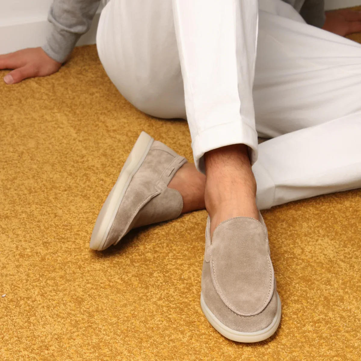 Marvello | Men’s Suede Yacht Loafers