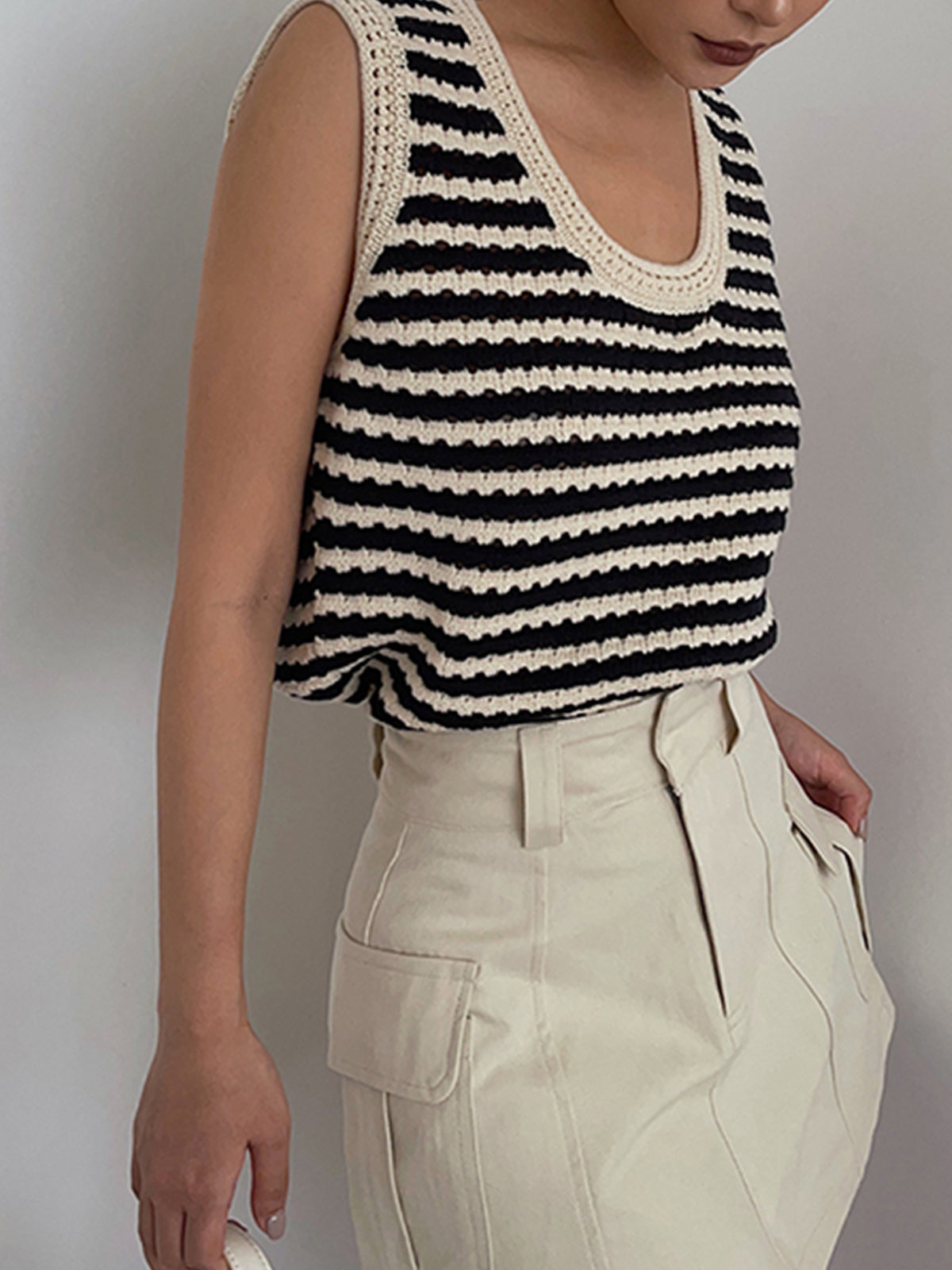 Stripe Crochet | Women’s Striped Sweater top