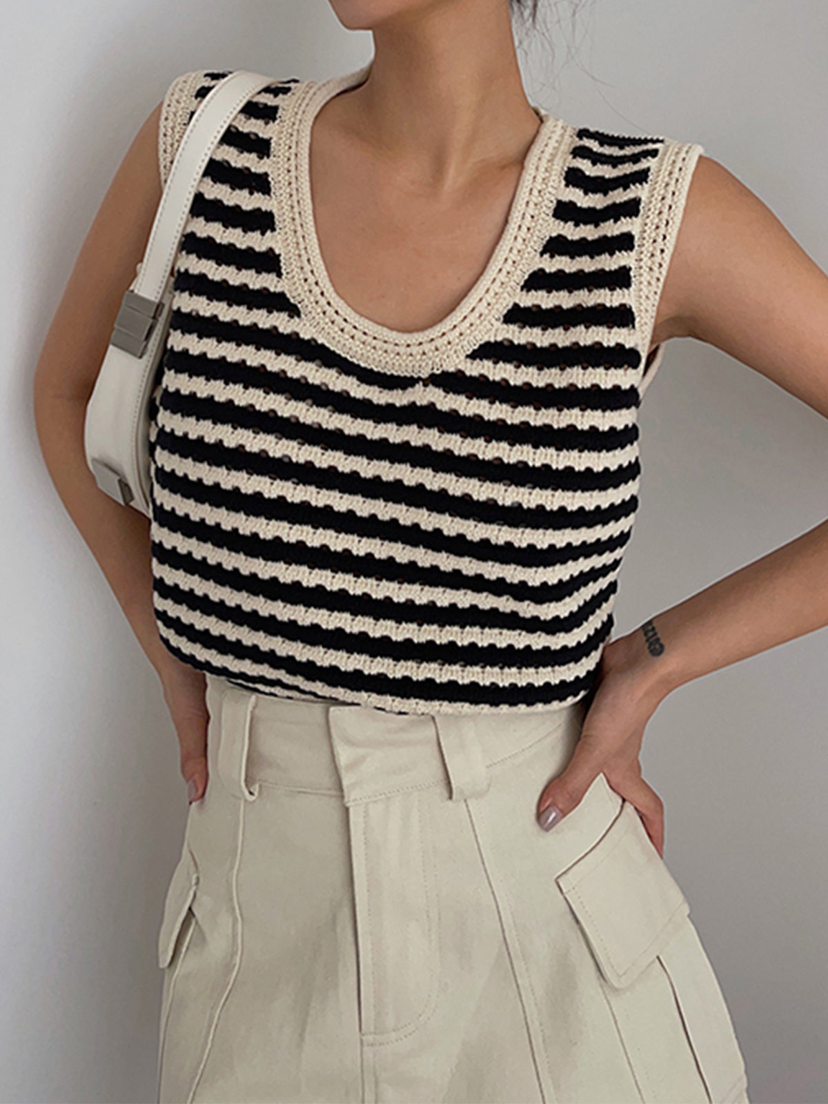 Stripe Crochet | Women’s Striped Sweater top