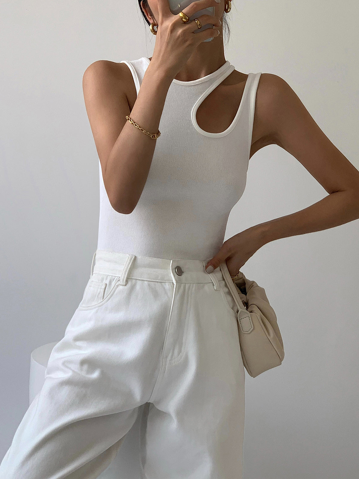 Kymera | Women’s Ribbed Cutout Tank Top