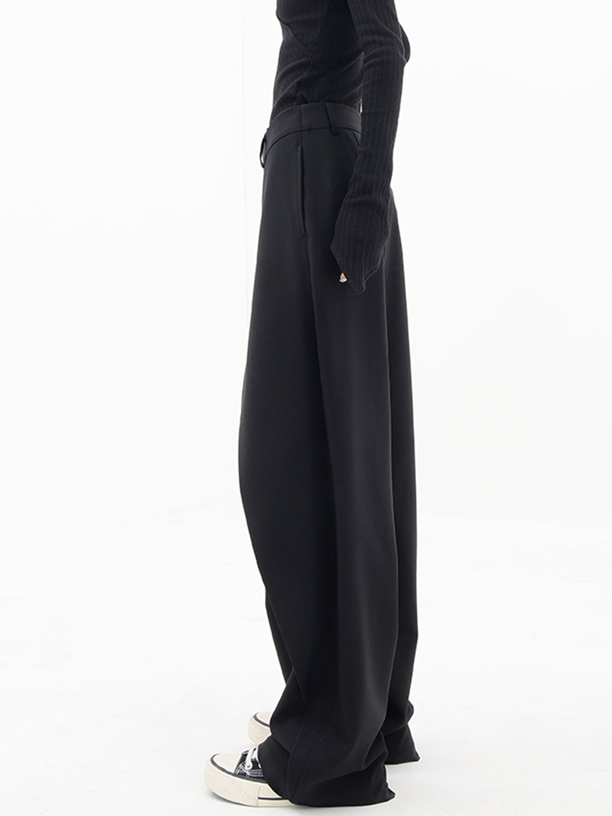 Vireza | Women’s Asymmetrical Button Wide Leg Dress Pants