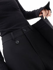 Vireza | Women’s Asymmetrical Button Wide Leg Dress Pants