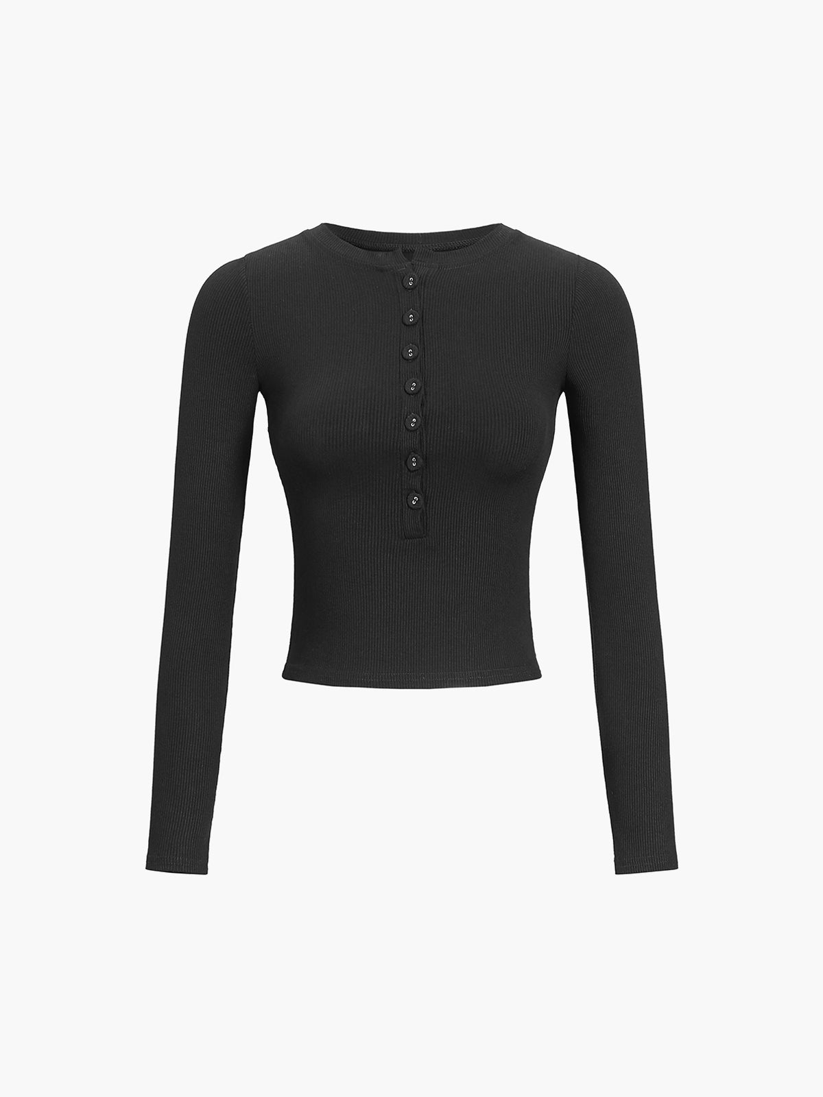 Nymera | Women’s Ribbed Button Down Crop Top