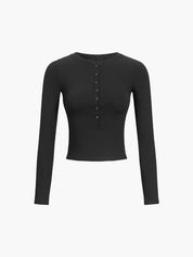 Nymera | Women’s Ribbed Button Down Crop Top