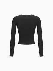 Nymera | Women’s Ribbed Button Down Crop Top