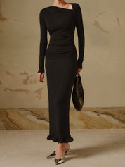 Nyvara | Women’s Ribbed Asymmetrical Long Sleeve top