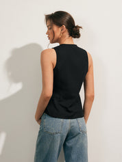 Kaelis | Women’s Linen Blend Button Up Tank Top