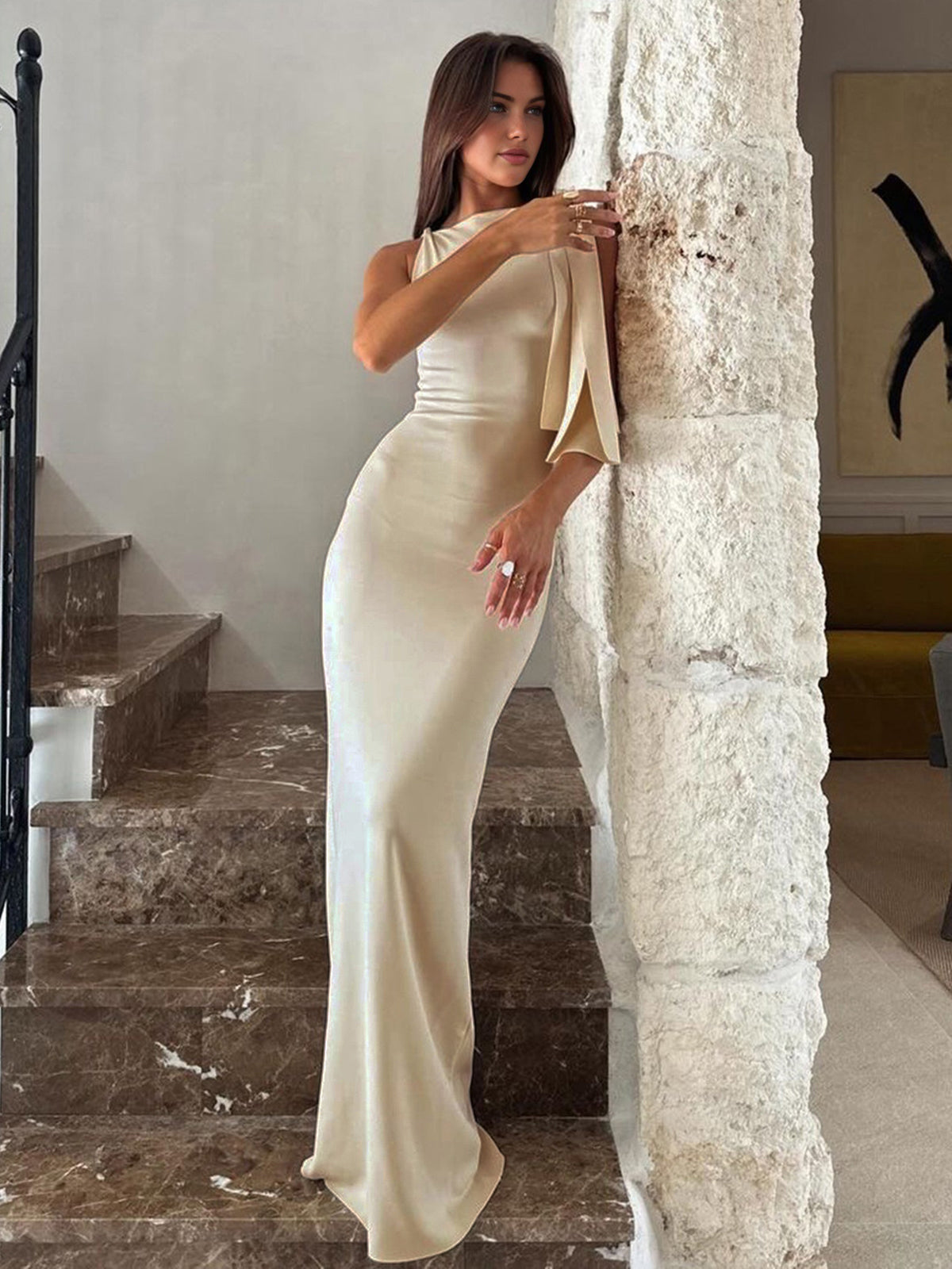 Aurelia | Women’s Slim Fit Knotted Maxi Dress