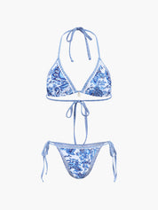 Azmira | Women’s Printed Halter Knotted Bikini Set