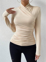 Aveline | Cross-Over Pleated Cinch Top