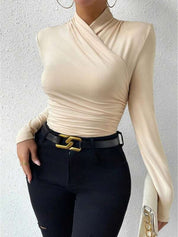 Aveline | Cross-Over Pleated Cinch Top