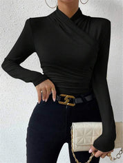 Aveline | Cross-Over Pleated Cinch Top