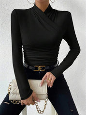 Aveline | Cross-Over Pleated Cinch Top