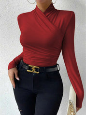 Aveline | Cross-Over Pleated Cinch Top