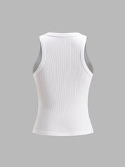 Ellis | Women’s Ribbed Crew Neck Crop Tank Top