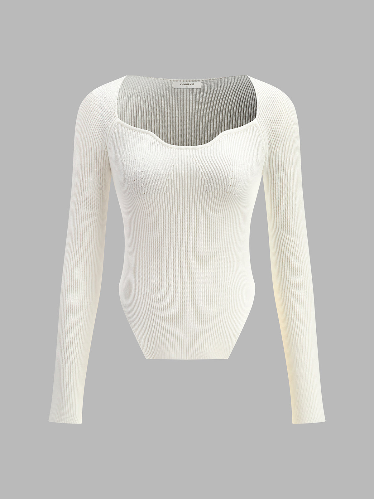 Elowen | Women’s Sweetheart Knit Long Sleeve Top