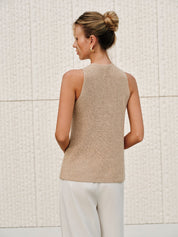 Xandria | Women’s Halter Cross-Over Collar Tank Top