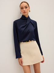 Serelle | Asymmetrical Satin Blouse
