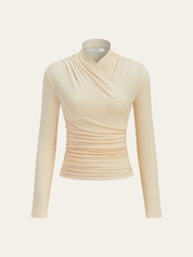 Aveline | Cross-Over Pleated Cinch Top