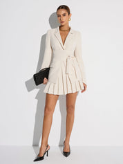 Valmera | Women’s Belted Cinched Waist Blazer dress