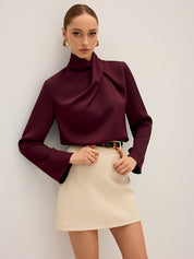 Serelle | Asymmetrical Satin Blouse