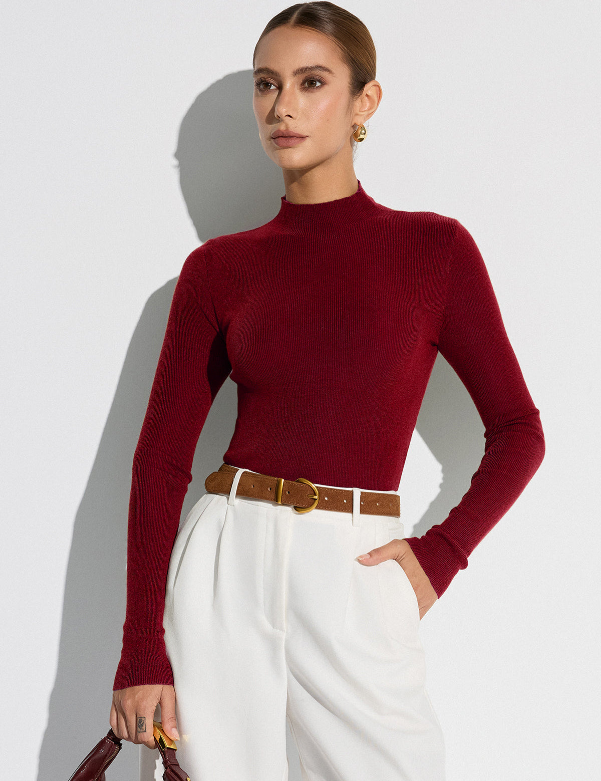 Alvera | Slim Fit Stretch Knit Top