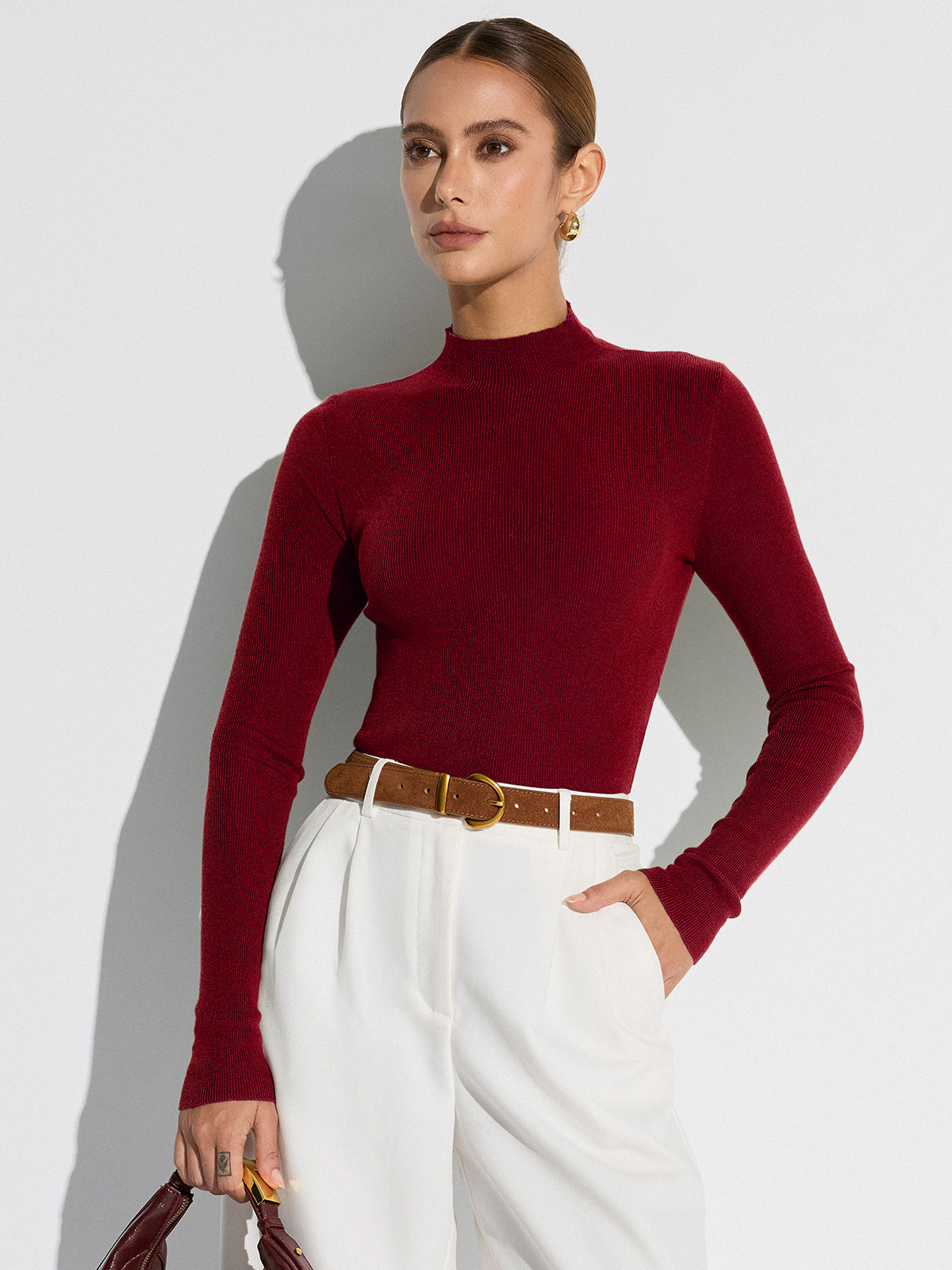 Alvera | Slim Fit Stretch Knit Top