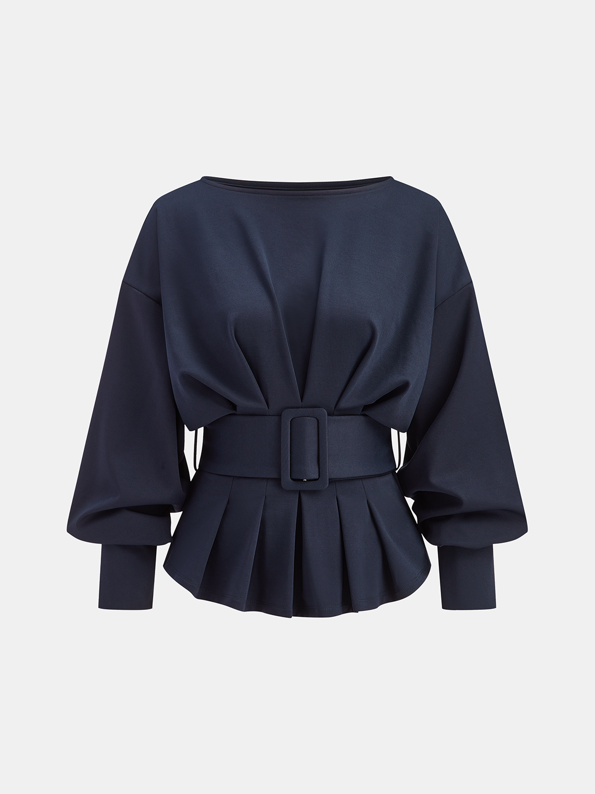 Kyvona | Women’s Belted Long Sleeve Sweatshirt Top