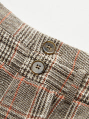 Belted Plaid | Women’s Belted Plaid Wide Leg Pants