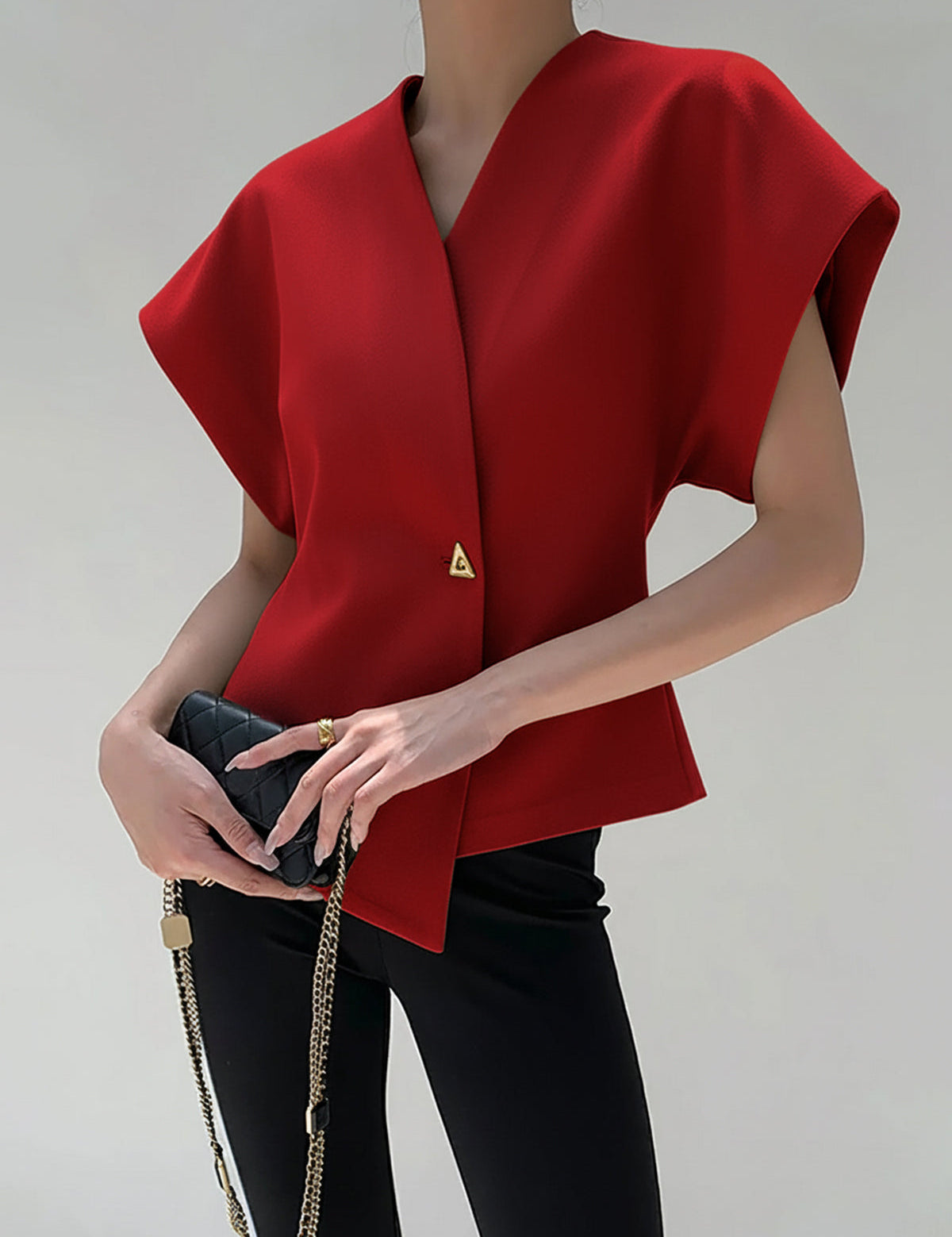 Vaelisse | Women’s V-Neck Button Down Blouse