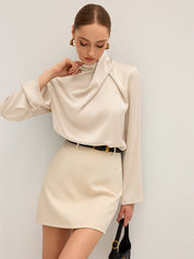Serelle | Asymmetrical Satin Blouse
