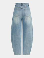 Zephira | Women’s High Waist Asymmetric Curved Leg Jeans
