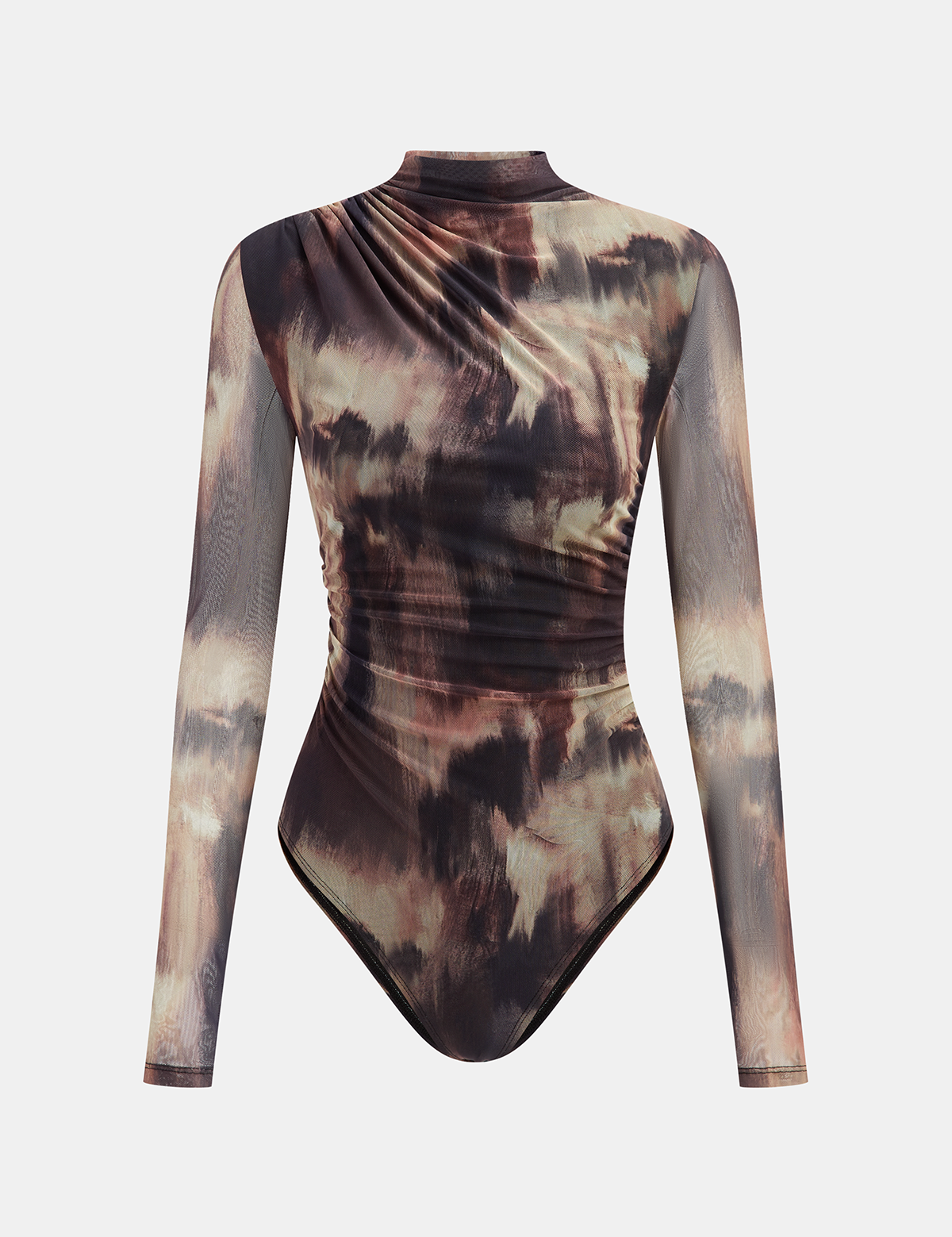 Gradient Print | Women’s Mesh Ruched Bodysuit