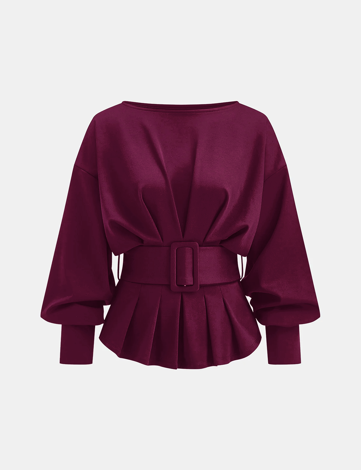Kyvona | Women’s Belted Long Sleeve Sweatshirt Top