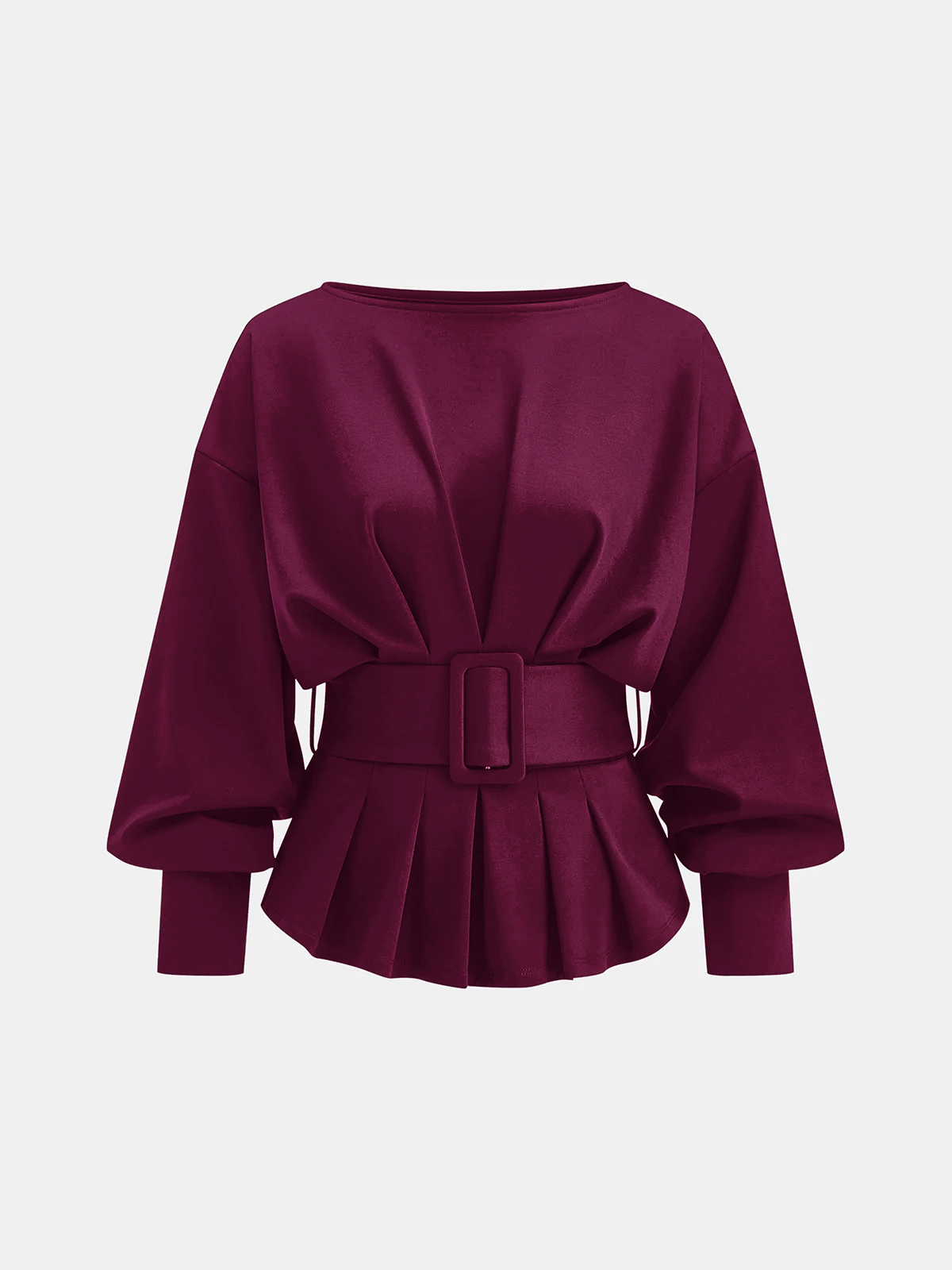 Kyvona | Women’s Belted Long Sleeve Sweatshirt Top