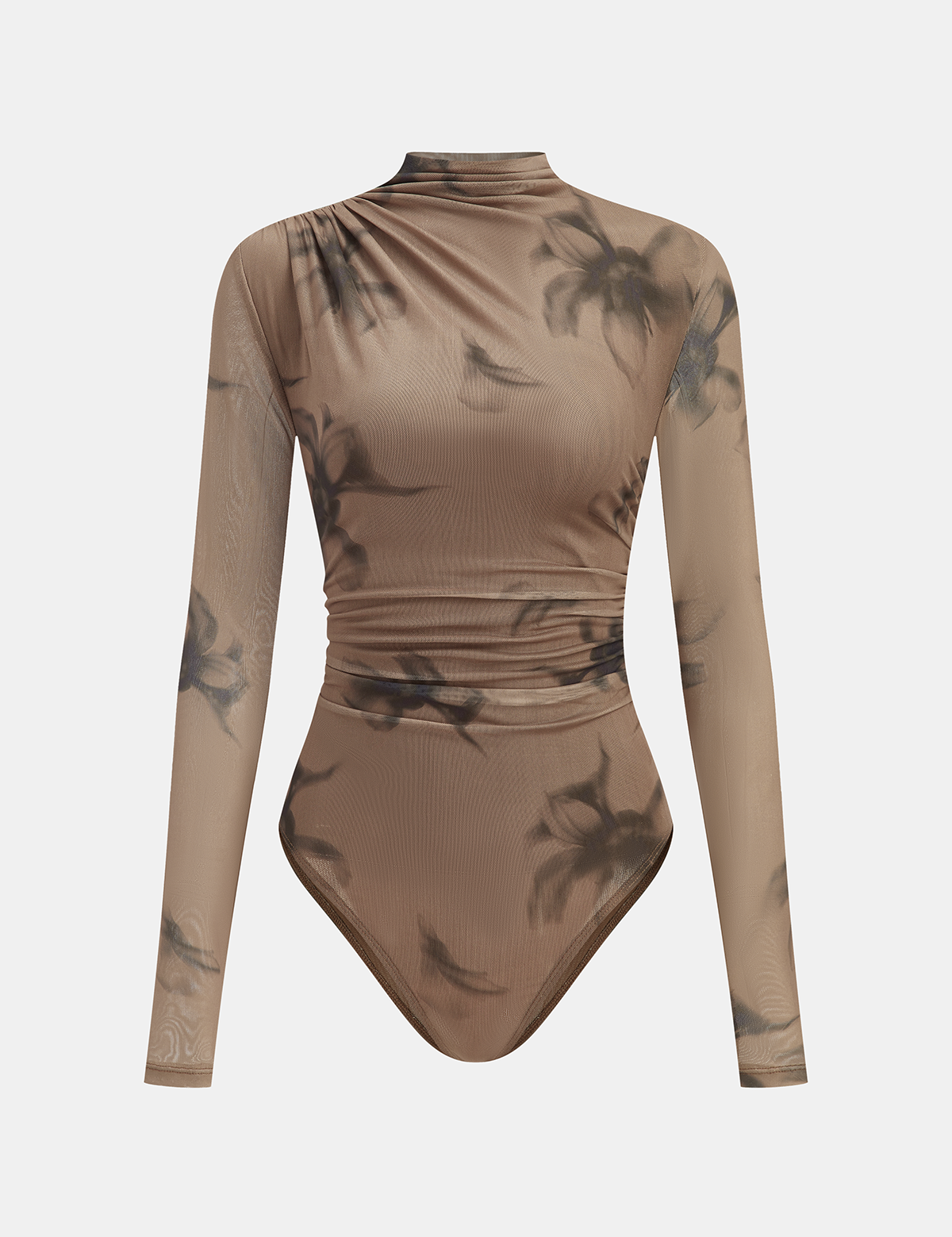 Gradient Print | Women’s Mesh Ruched Bodysuit