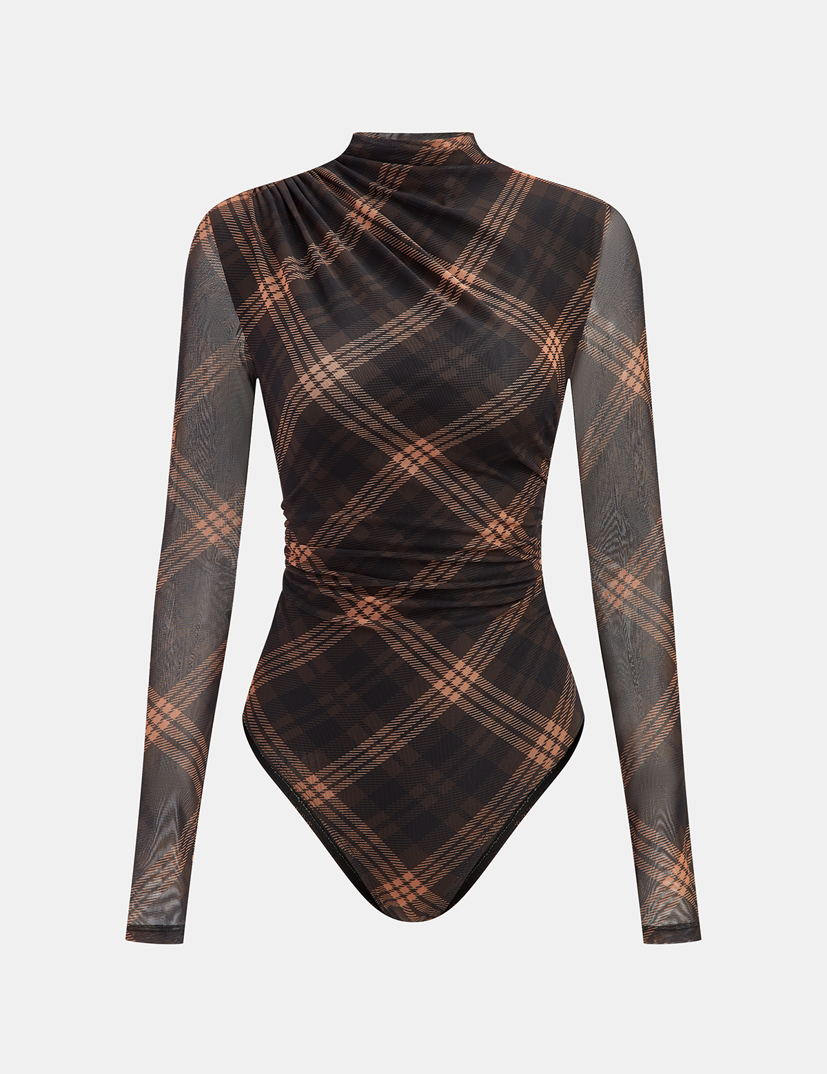 Gradient Print | Women’s Mesh Ruched Bodysuit