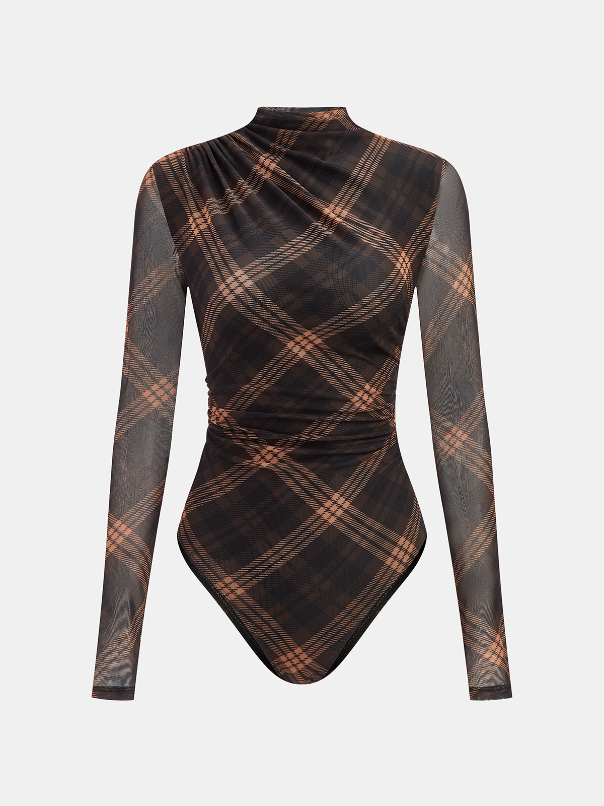 Gradient Print | Women’s Mesh Ruched Bodysuit