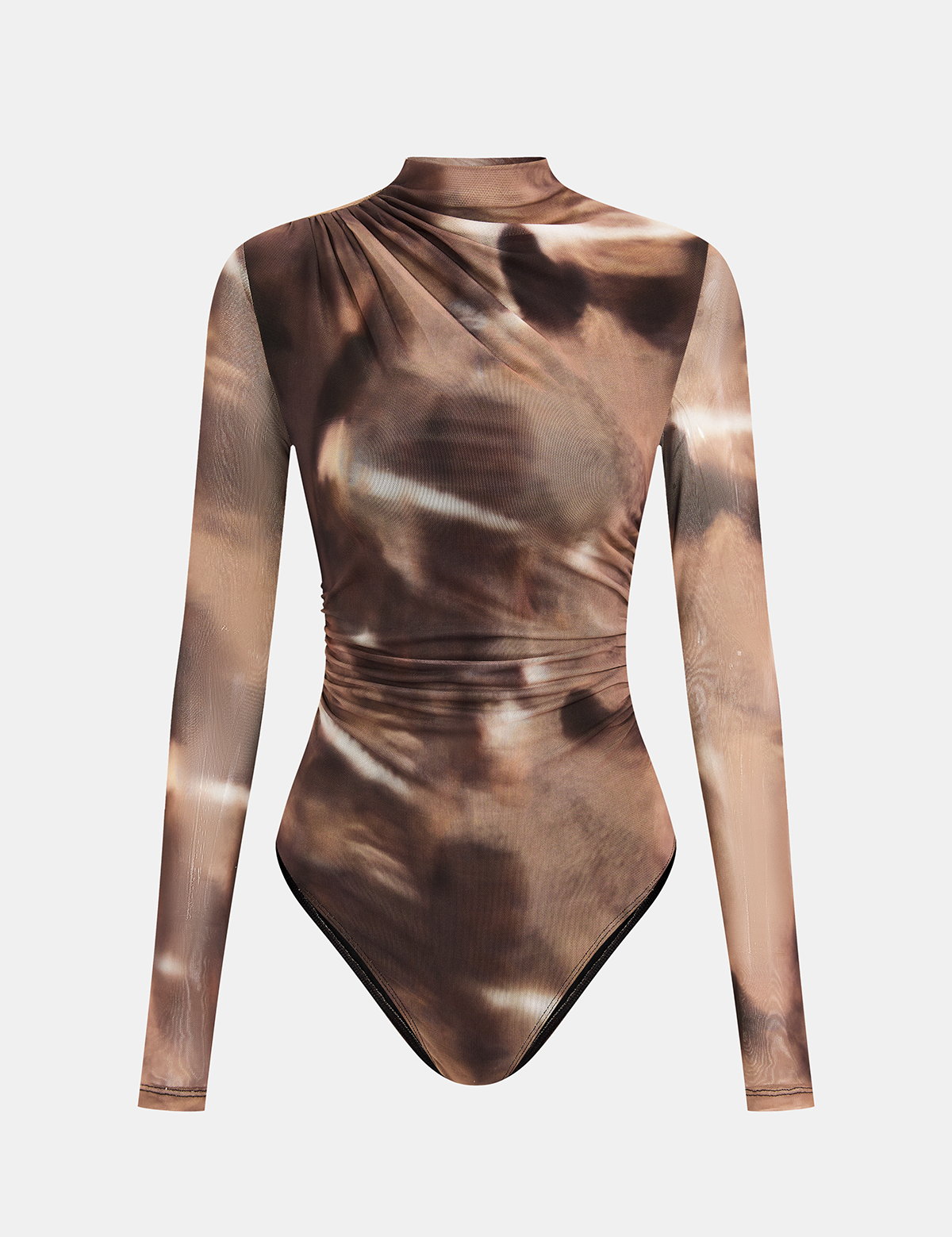 Gradient Print | Women’s Mesh Ruched Bodysuit
