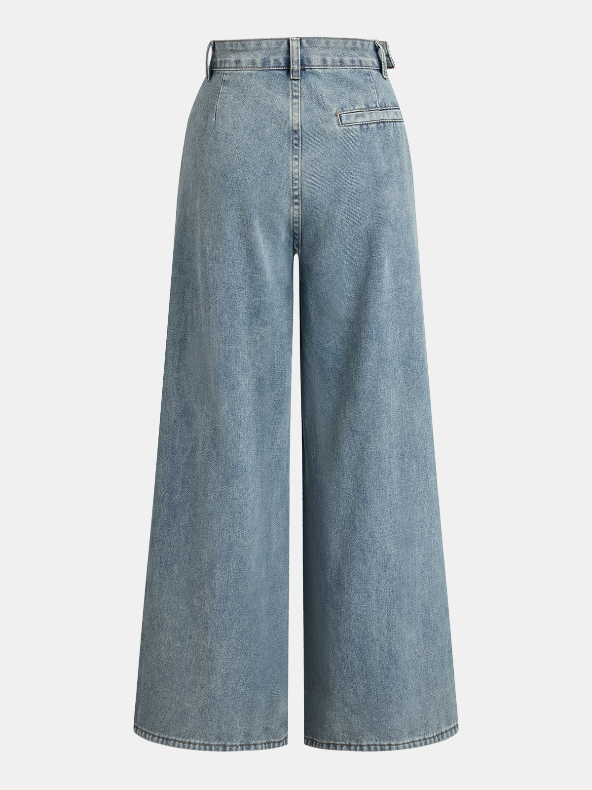 Zanira | Women’s Asymmetrical Ruched Wide Leg Denim Pants