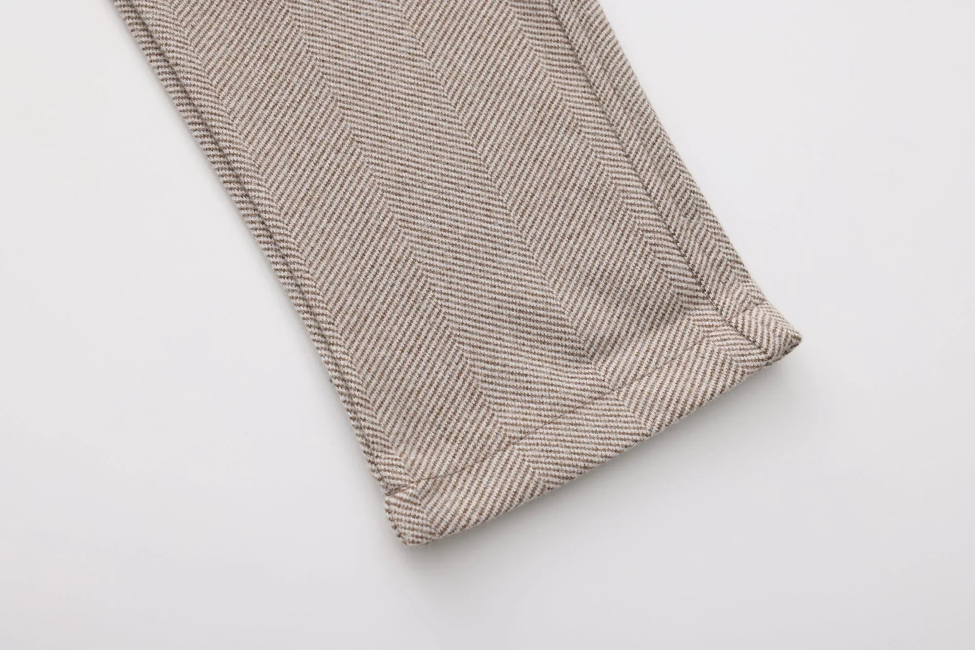 Cortina | Men’s Herringbone Wool Tapered Trousers