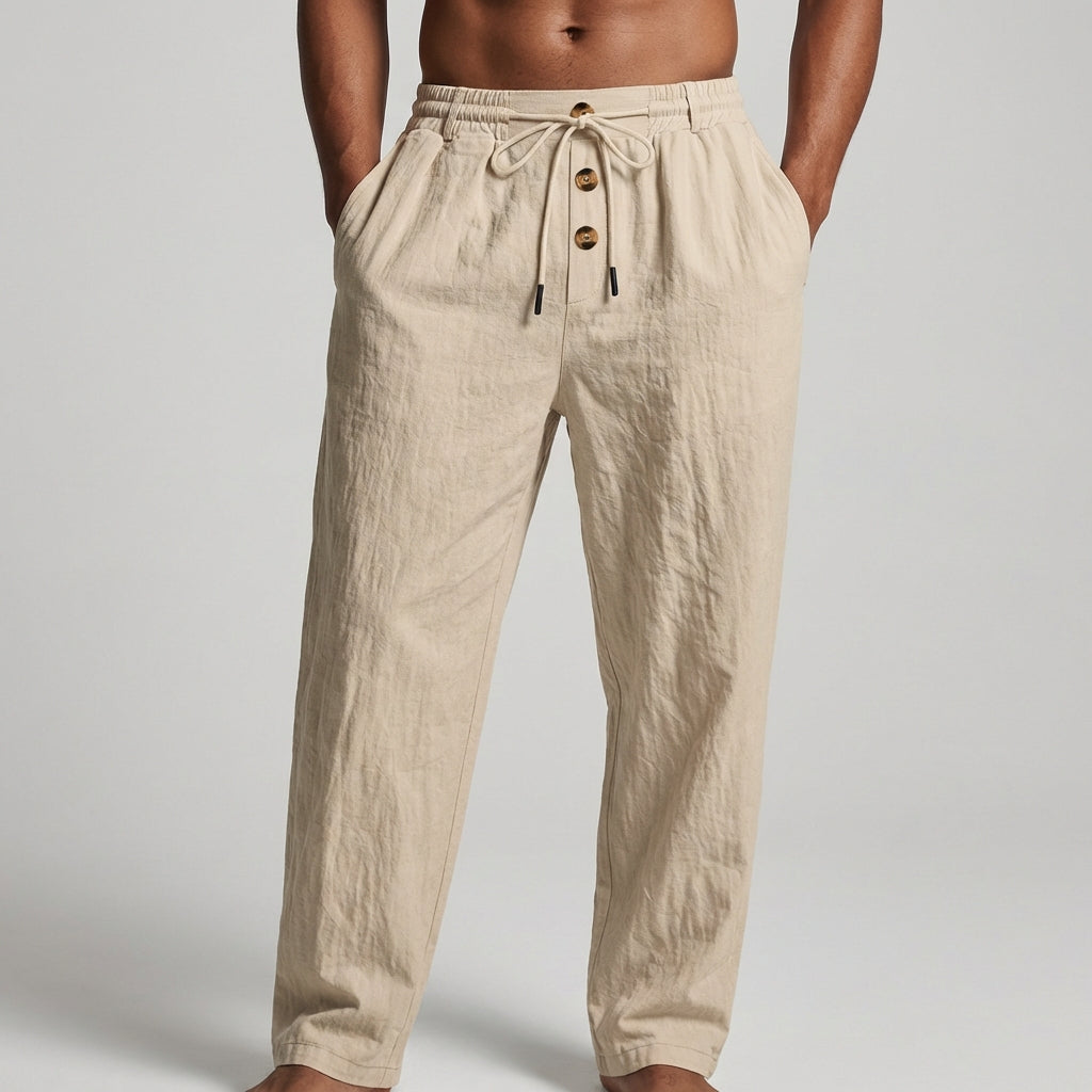 Serelina | Wide-Leg Linen Resort Trousers