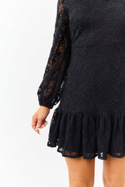 Roselina | Floral Lace Ruffle Mini Dress