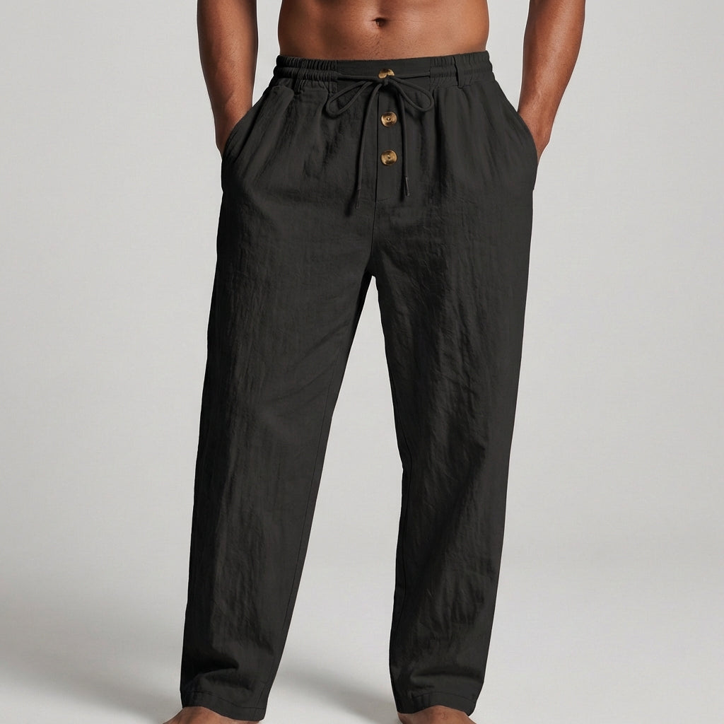 Serelina | Wide-Leg Linen Resort Trousers