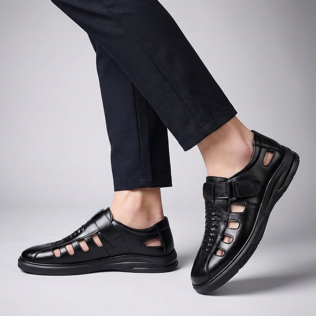 Torvello | Woven Leather Fisherman Sandals