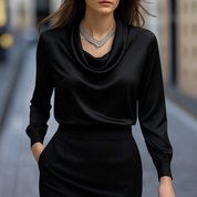 Serelina | Women’s Satin Cowl Neck Blouse