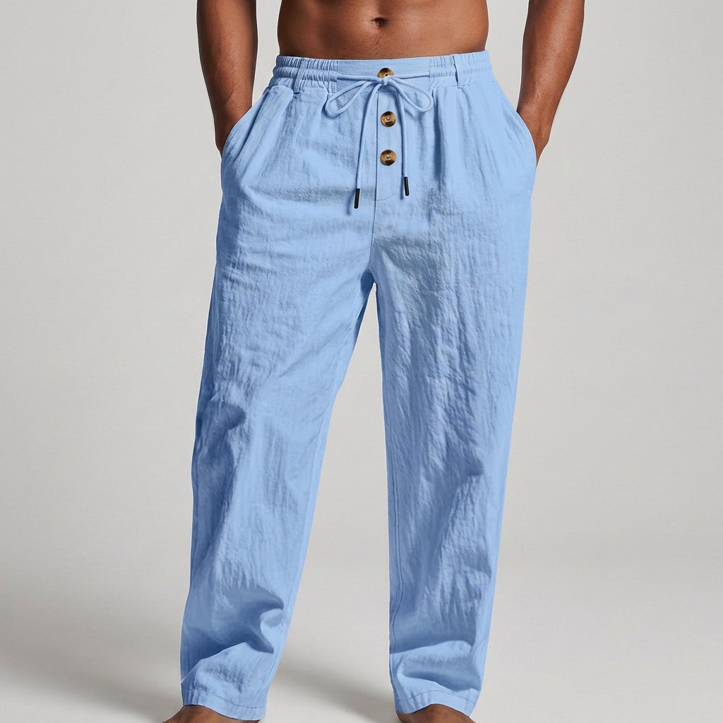 Serelina | Wide-Leg Linen Resort Trousers