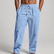Serelina | Wide-Leg Linen Resort Trousers